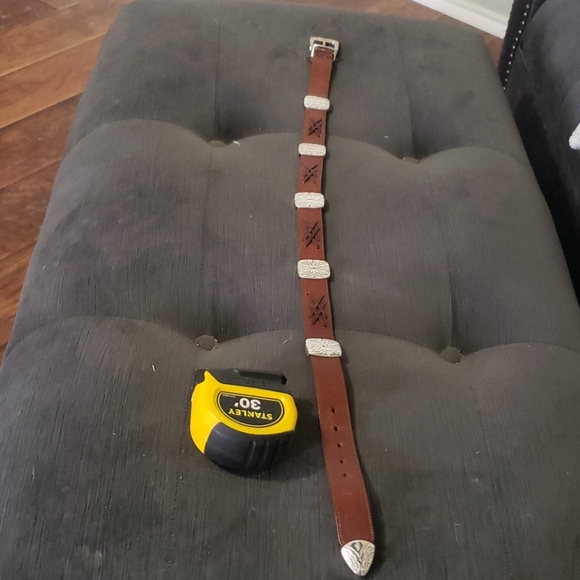 Brighton leather belt with conchos - Picture 3 of 5